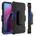 thumbnail image 2 of for Motorola Moto G Stylus 5G 2022 Case, Built-in Screen Protector Case with Belt Clip Holster Heavy Duty Rugged Shockproof Full Body Protection Kickstand Cover -Blue, 2 of 8