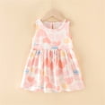thumbnail image 5 of Little Girl'S Printed Sleeveless Casual Round Neck Dress, Summer Girls' Dress(Sizes 2-12), 5 of 6