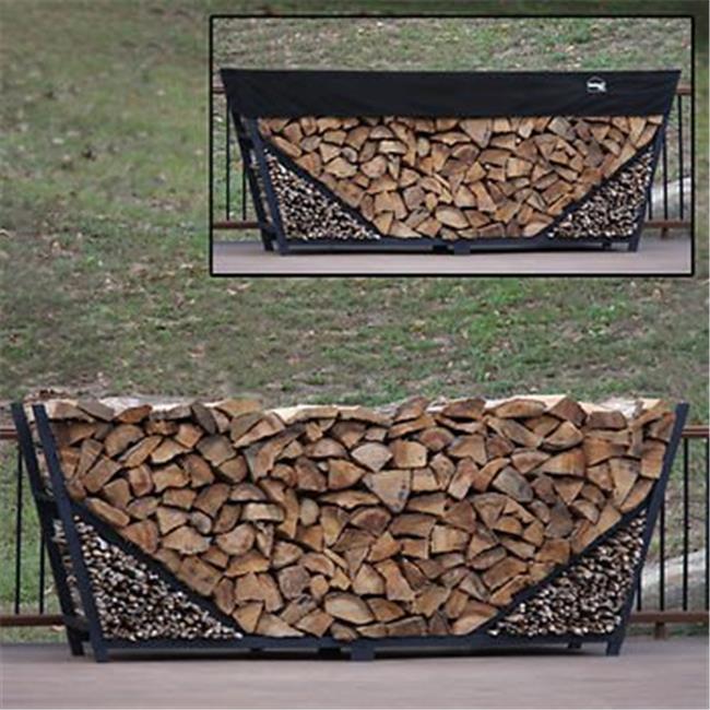 10 ft. Slanted Firewood Storage Crib with Kindling with 1 ft. Cover