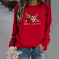 thumbnail image 2 of Sudaderas Navideñas Para Mujer, Blusa de Manga Larga Con Bolsillo Estampado A La Moda, Tops Informales, Sudaderas Con Botones Odeerbi ODB191746, 2 of 7