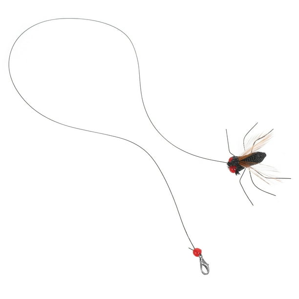 2 recambios para juguetes de gatos: Recambios interactivos de insectos con forma de varita para gatos, cuerda larga, cabeza para juguete de enriquecimiento para gatitos de interior.