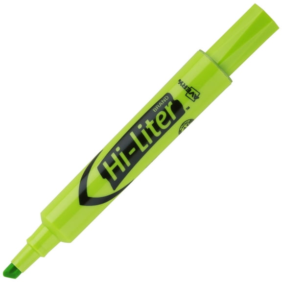 Avery Hi-Liter Desk-Style Highlighters, SmearSafe, Chisel Tip, 1 Fluorescent Green Highlighter (24020)
