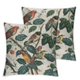 thumbnail image 2 of Jiayy Tropical Plant Parrot Throw Pillow Covers Farmhouse 2 pcs Double Sided with Zipper Decorative Pillows for Couch Cushion Sofa Outdoorhair Car White, 2 of 6