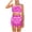 Hot Pink, variant on Pandaie Girls Swimsuits 3 Piece Bathing Suit Bow Print Bikini Set with Cover up Skirt Kids Summer Beach Swimwear 10Y Black
