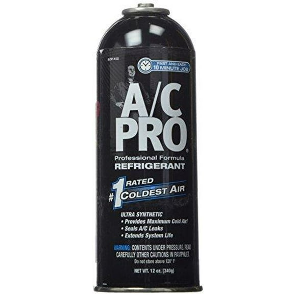 A/C PRO (ACP-102) PRO Professional Formula R-134a Ultra Synthetic Air Conditioning Refrigerant Refill - 12 oz.