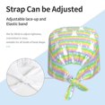 thumbnail image 3 of Cauagu Rainbow Rabbit Pattern 1 Pcs Working Caps,Adjustable Working Hats Elastic Scrub Hats Nurse Scrub Cap Nurse Hats Elastic Tie Back Hats Unisex,One Size, 3 of 7