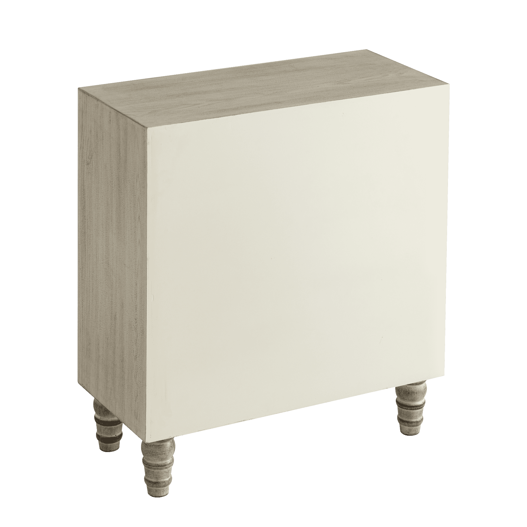 COZAYH 3 Drawer Farmhouse Dresser with Embossed Weathered Flower Motif, Vintage Nightstand for Living Room Bedroom, Almost Fully-Assembled, Boho, Weathered White