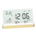 thumbnail image 2 of veasfak Clear Digital Alarm Clock Large Display Touch for Travel Bedside Aureate, 2 of 8