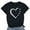 Black, variant on Kayannuo Womens Tops Shirts for Women Valentine's Day Women's Casual Round Neck Short-sleeved Printed T-shirt Top