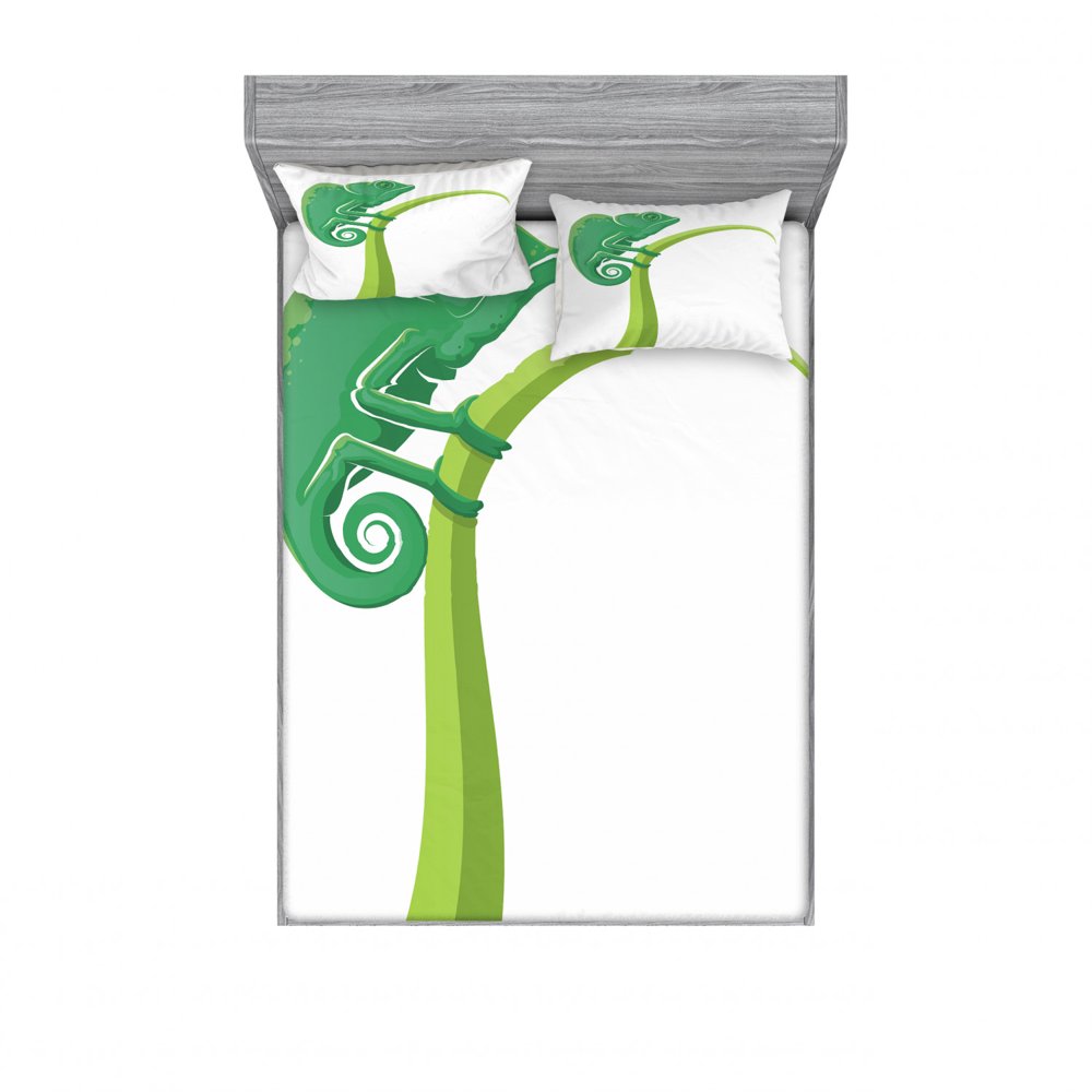 Reptile Bedding Set with Sheet & Covers, Exotic Grumpy Lizard Holding