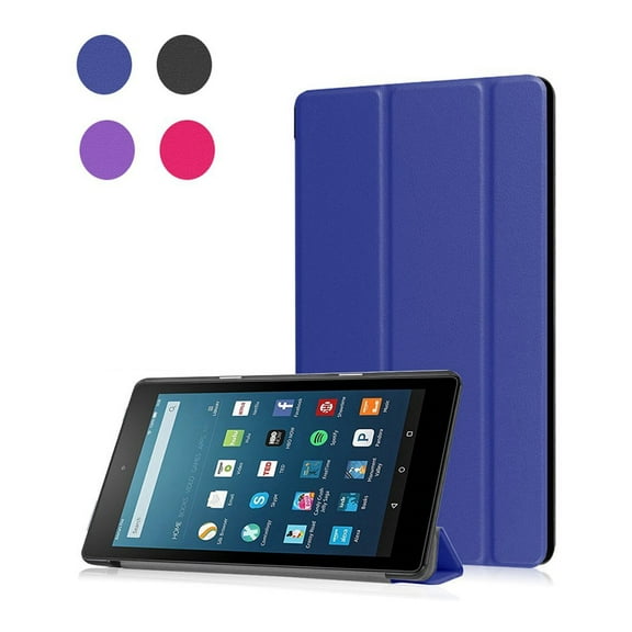 Mignova Slim Lightweight with Kickstand Cover For All-New Fire HD 8 (6th Generation, 2016 release) 8" HD Display Wi-Fi Tablet Only   Screen Protector Film and Stylus Pen (Blue)