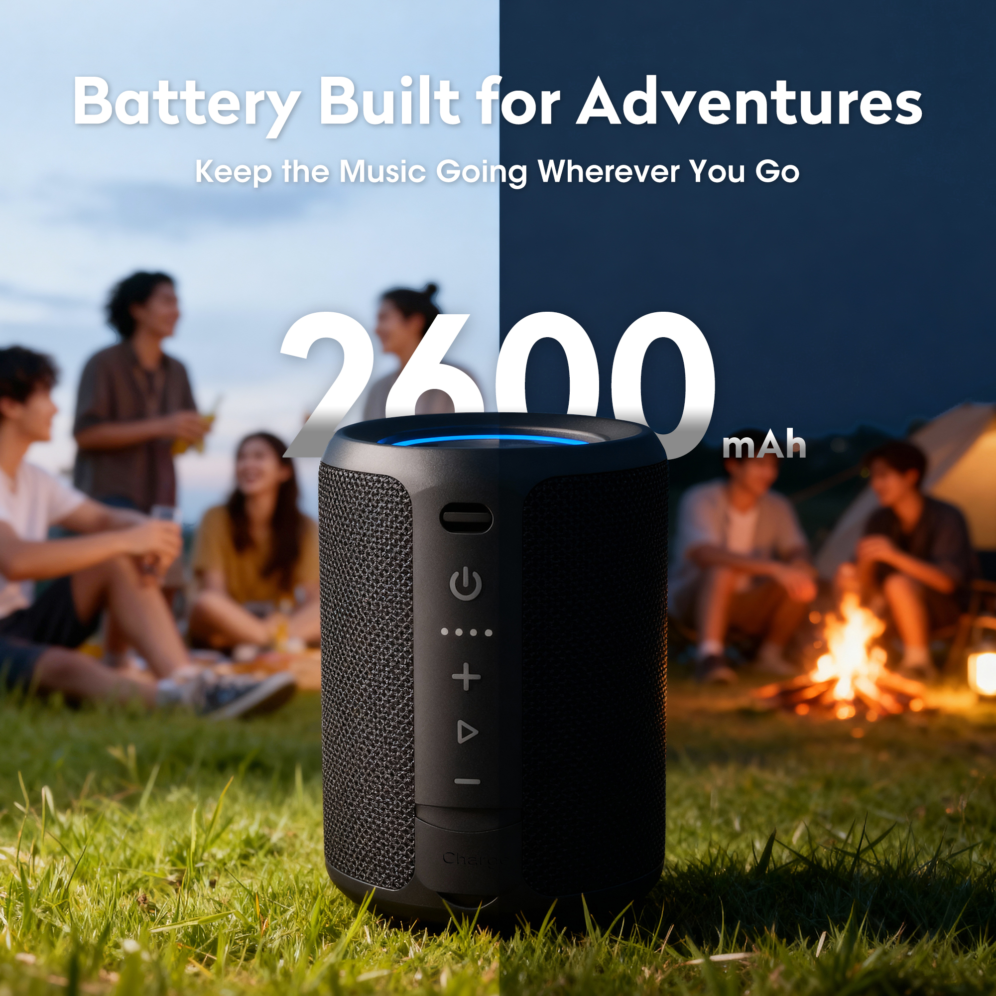 Ortizan Portable Bluetooth Speaker, 20W, IPX7 Waterproof, Black photo 3