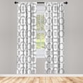 thumbnail image 2 of Ambesonne White Lace Print Curtains, Vintage Flora Art, Pair of 28"x95", Dark Grey Pearl, 2 of 4