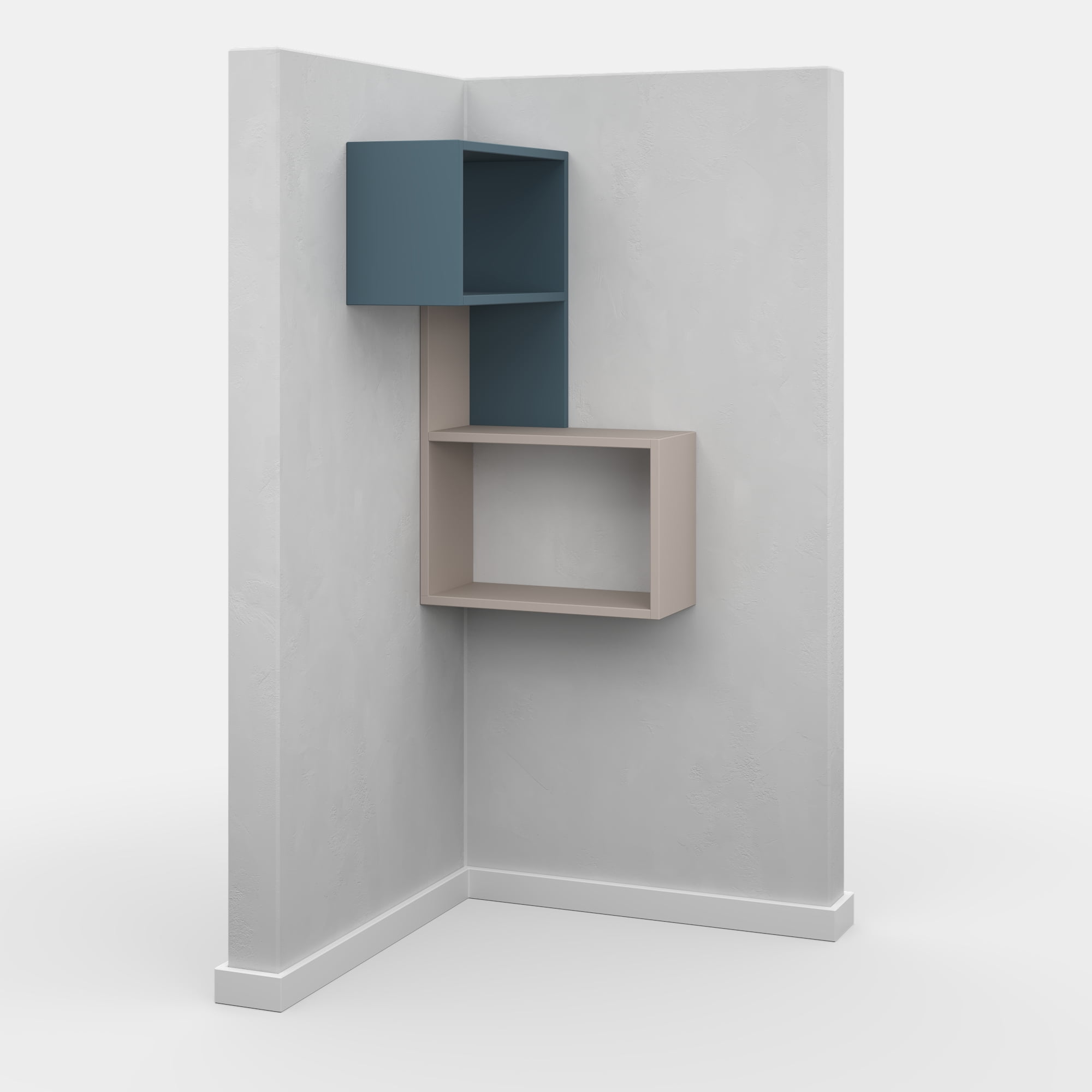 Ada Home Decor Furniture 18.5" 3 Tier Light Mocha Wingate Modern Wall Shelf