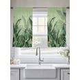 thumbnail image 5 of Palm Leaves Tropical Sheer Curtains 45 Inch Length 2 Panels Set Window Treatments, Green Botanical Summer Green Ombre Rod Pocket Semi Curtains for Living Room/Bedroom/Kitchen Décor, 104"W x 45"L, 5 of 7