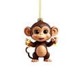 thumbnail image 1 of Christmas Tree Pendant Tree Monkey Pendant Christmas Pendant Book Stacking Ornaments Christmas Monkey Holding Christmas Acrylic Ornaments New Year Ornaments, 1 of 4