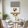 thumbnail image 5 of Canvas Wall Art, Black White Plaid Rooster Framed Canvas Prints for Bedroom Dining Room, Vintage Farmhouse Checkered Rustic Gallery Wrapped Wall Decor for Home Office, Gifts, 20"x24" Ship Next Day, 5 of 6