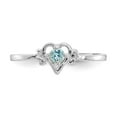 thumbnail image 5 of 14K White Gold Ring Band Themed (12) December Swiss Blue Topaz, 5 of 5