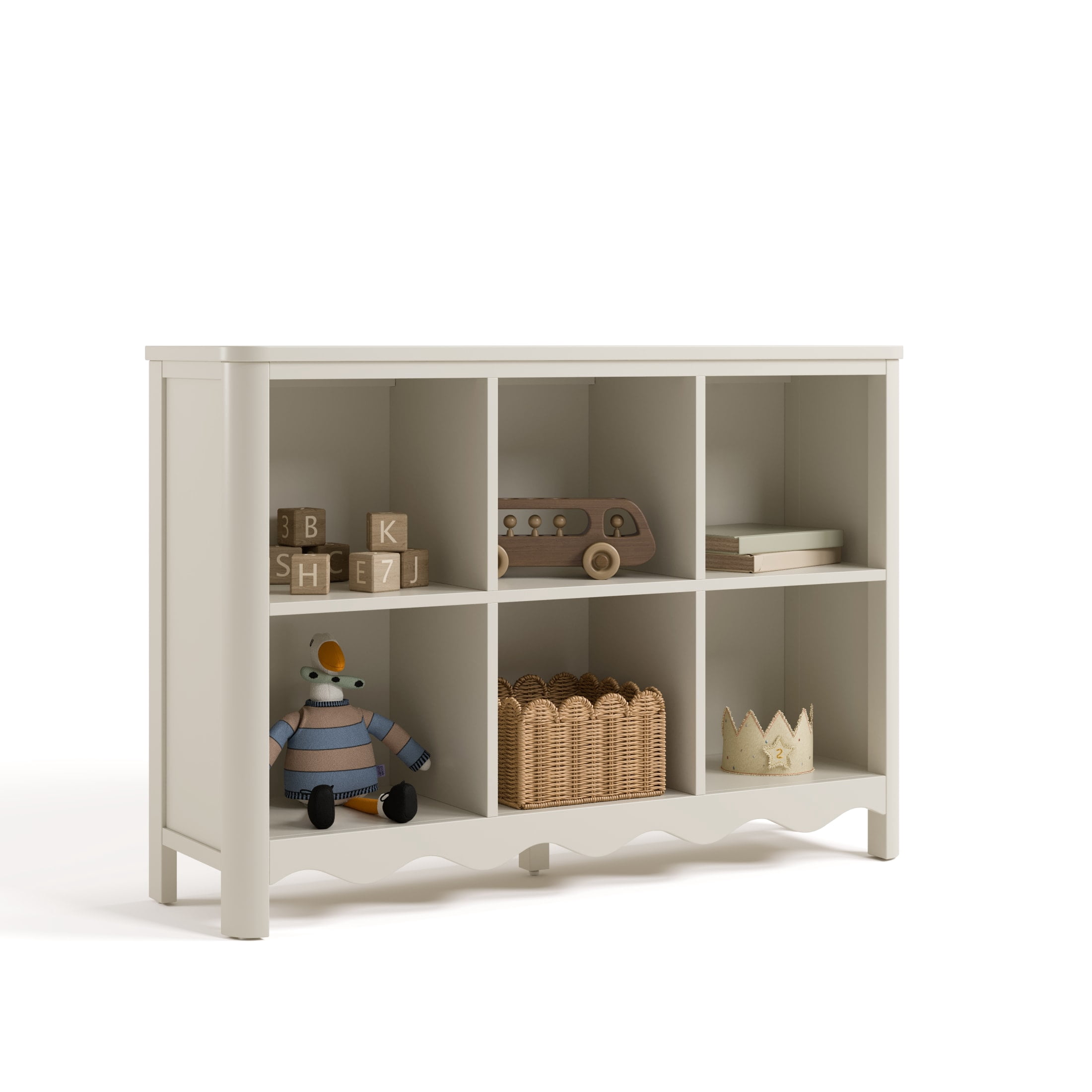 Art of Nursery by Storkcraft Casablanca 6 Cube Organizer Kids Bookcase - Frosted Oat