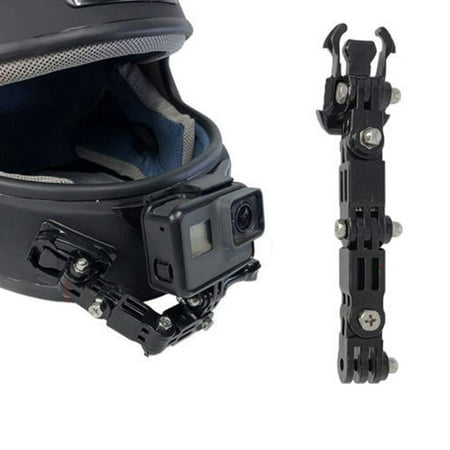 motorcycle mount helmet chin action gopro bracket turntable hero6 cam button accessories