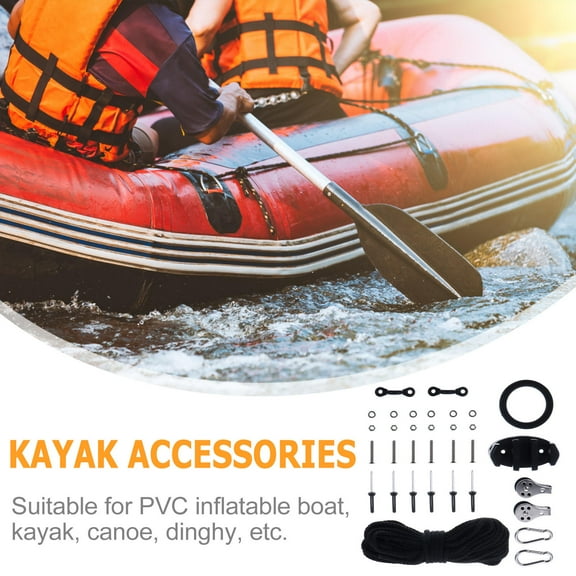 FUEENIRVA Kayak Anchor Trolley Black 1 Set
