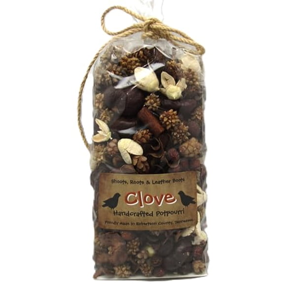 Shoots, Roots & Leather Boots Clove Botanical Potpourri 5 Cup Bag Rustic Bowl Filler Home Accent