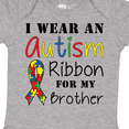 thumbnail image 4 of Inktastic I Wear an Autism Ribbon for My Brother Boys or Girls Baby Bodysuit, 4 of 5