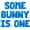Blue, variant on Letter Balloons - SOME BUNNY IS ONE 16" Inch Alphabet Letters Foil Mylar Balloon 1st Birthday Party Banner (Gold)