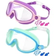 thumbnail image 1 of Gafas de natación Rantizon para niños, paquete de 2, visión amplia, de 3 a 15 años, 1 of 7