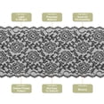 thumbnail image 4 of Uxcell 7 Inch Wide 5 Yard Lace Ribbon Floral Pattern Black Color Lace Trim Ribbon for Sewing Making, and DIY Crafts, 4 of 5
