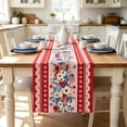 thumbnail image 3 of 4th of July Table Runner Decor - Patriotic American Flower Table Runner for Home - Memorial Day Decorations - Fourth of July Accessories Decor Party Supplies Indoor Outdoor, 3 of 8