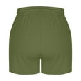 thumbnail image 6 of Simua Women's Ribbed Shorts Solid Color Elastic Waist Drawstring Pockets Casual Summer Sports Shorts, 6 of 8