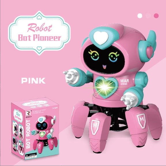 Robot Toy for Kids, Intelligent Electronic Walking Dancing Robot Toys with Flashing Lights and Music for Age 3-12 Year Old Boys Girls Birthday Gift Present