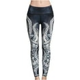 thumbnail image 2 of Tejiojio Fall Clearance Sport Yoga Printed Mid Thigh Stretch Cotton Span High Waist Long Active Leggings, 2 of 6