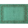 thumbnail image 1 of Ahgly Company Indoor Rectangle Persian Turquoise Blue Traditional Area Rugs, 5' x 8', 1 of 4