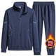 thumbnail image 2 of Conjunto deportivo de invierno con cremallera para hombre, conjunto deportivo más grueso y cálido, nueva moda, sudaderas y pantalones deportivos, conjuntos casuales sueltos, 2 of 4