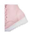 thumbnail image 4 of Tenmix Women Snow Boots Lace Up Hidden Wedge Booties Faux Fur Winter Boot Plush Lined Ankle Bootie Outdoor Slip Resistant Lightweight Shoes Pink 7, 4 of 9