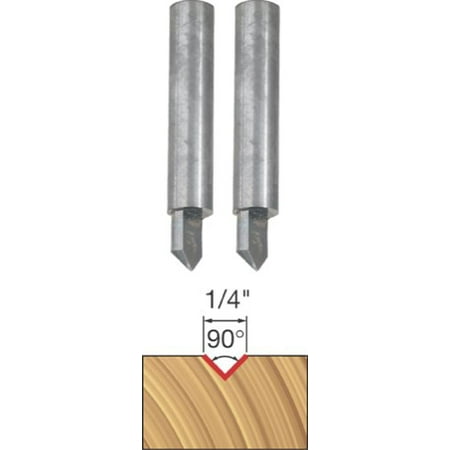 

Freud Genuine 1/4 (Dia.) 90 Degree V Grooving Bit 1/4 Shank 2-Pack # 20-100-2PK