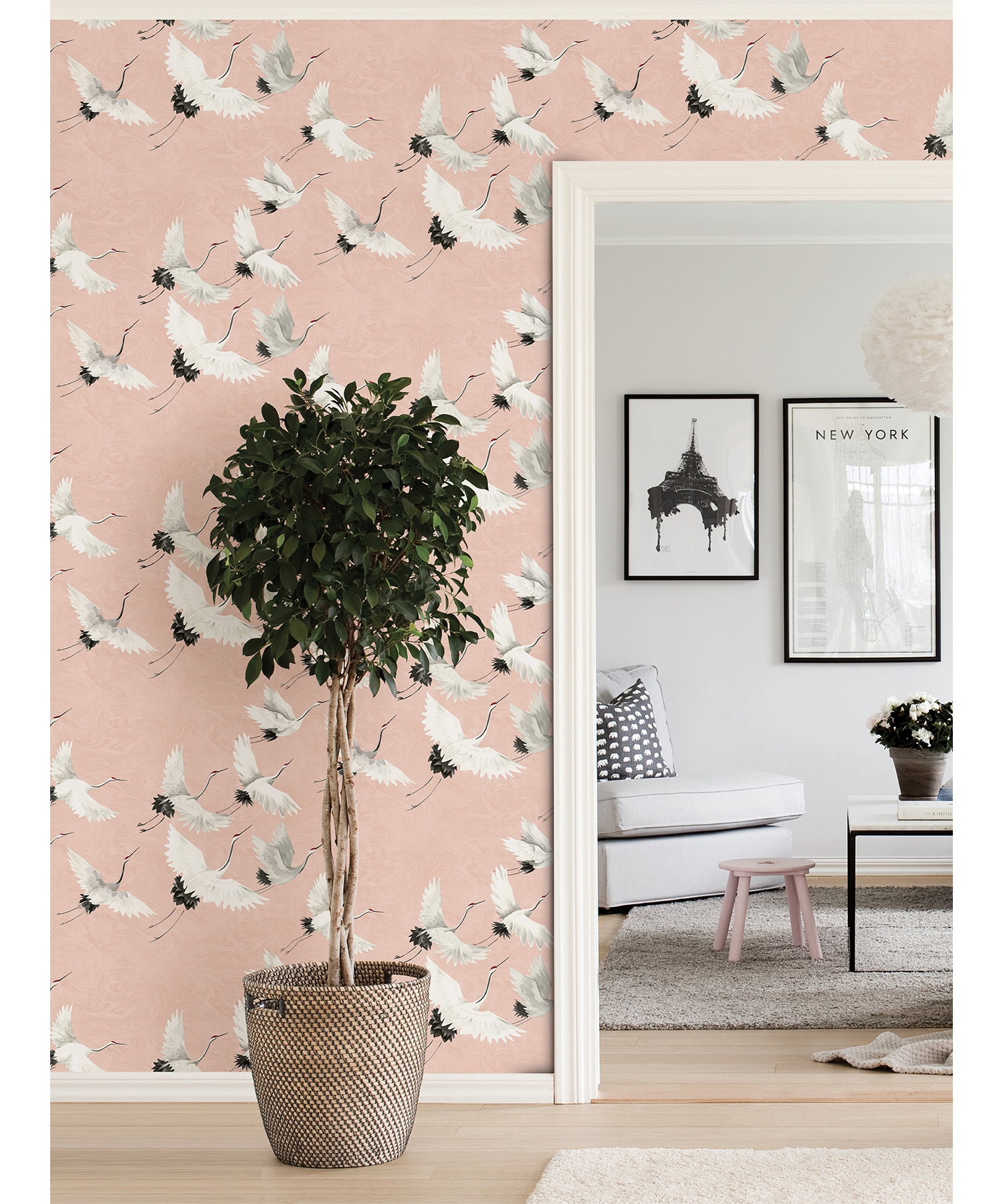 Nuwallpaper Pink Halcyon Peel & Stick Wallpaper Home & Garden