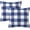 Blue, variant on Rustic Aqua and White Buffalo Check Plaid Throw Pillows Farmhouse Decorative Throw Pillow Case Indoor Outdoor Cushion Cover Line Pillowcase for Couch Living Room Bedroom 18 x 18 Inch Set of 2