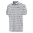 thumbnail image 2 of Men's Antigua Gray Los Angeles Chargers Big & Tall Tunnel Polo, 2 of 3