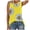 Yellow, variant on Frostluinai Women Plus Size Tanks Tops Summer Sleeveless Casual Boho Shirts Sunflower Graphic Print Tunics O-neck Tee Camis