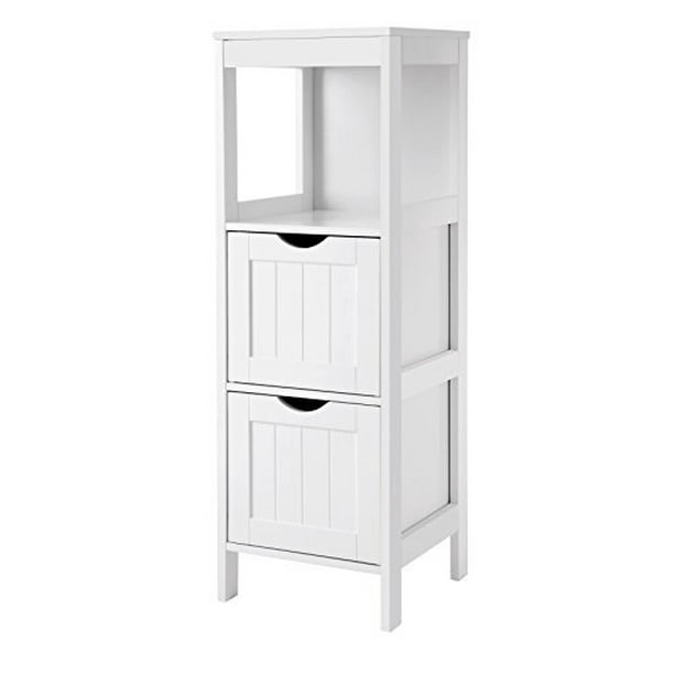 Vasagle Ubbc42wt Floor Cabinet, Small White Floor Cabinet For Bathroom