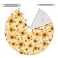 thumbnail image 2 of Sikiie Coffee Plaid Sunflower 30-48 inches {designName} Print Christmas Tree Skirt Snowman Xmas Tree Skirt with Edge Christmas Decorations for Holiday Party36", 2 of 7