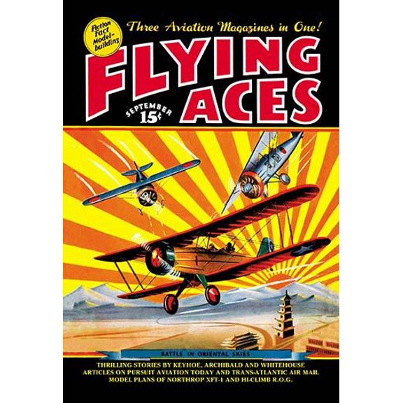 Flying Aces over the Rising Sun Museum quality giclee print canvas wrap(20" x 30")