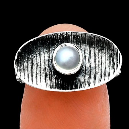 Natural Srilankan Moonstone 925 Sterling Silver Ring s.6 Jewelry R-1573 SDR244268