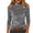 Gray, variant on Women Turtleneck Velour Top Long Sleeve Pullover Shirt