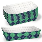 Big Dot of Happiness Golf Party Paper Food Trays, Disposable Double-Sided Paper Food Holders for Nachos, Hot Dogs, French Fries - 12 Ct