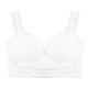 thumbnail image 1 of Gibobby Brasier deportivo para mujer Sujetador con cierre frontal para mujer, espalda, talla grande, sin forro, con aros, completa(Blanco,XL), 1 of 4