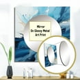 thumbnail image 3 of Designart "Glacier Charm in Blue and White II" Abstract Shapes Square Mirror Wall Decor Modern - Large Blue Square Bathroom Mirror - Square Printed Wall Mirror Art, 3 of 5